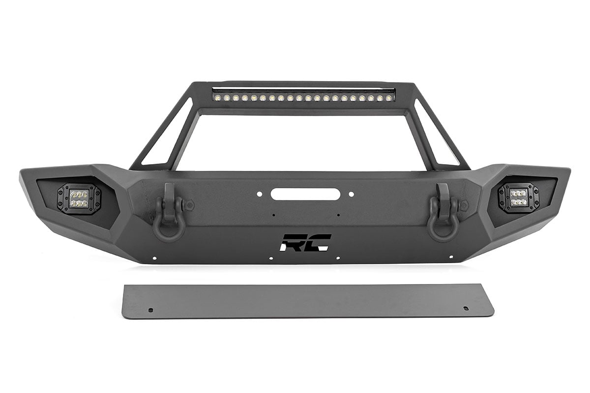 Jeep Wrangler Front Winch Bumper - Rough Country - Full Width Trail - '07-'10